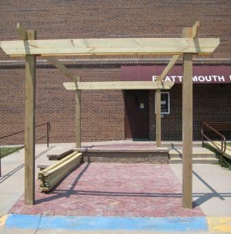 the pergola is taking shape